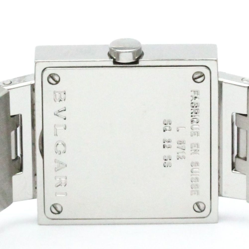BVLGARI Quadrato Stainless Steel Quartz Ladies Watch SQ22SS Polished - Picture 6 of 8